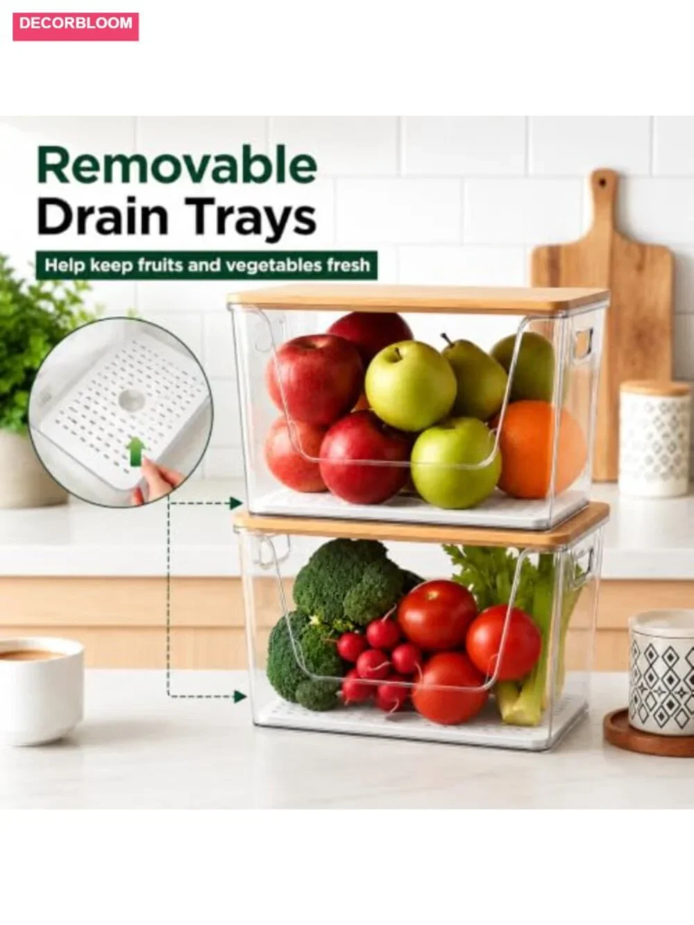2 Set Pantry Organizers Under Sink Trash Bag Holder Stackable Pantry Storage